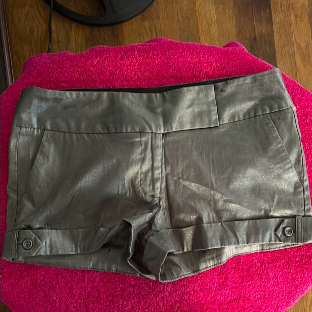 Charlotte Russe High Waist Silver Shorts